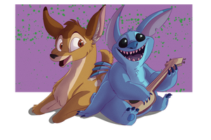 Bambi and Stitch