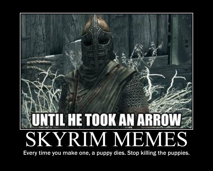 Skyrim meme Demotivational poster