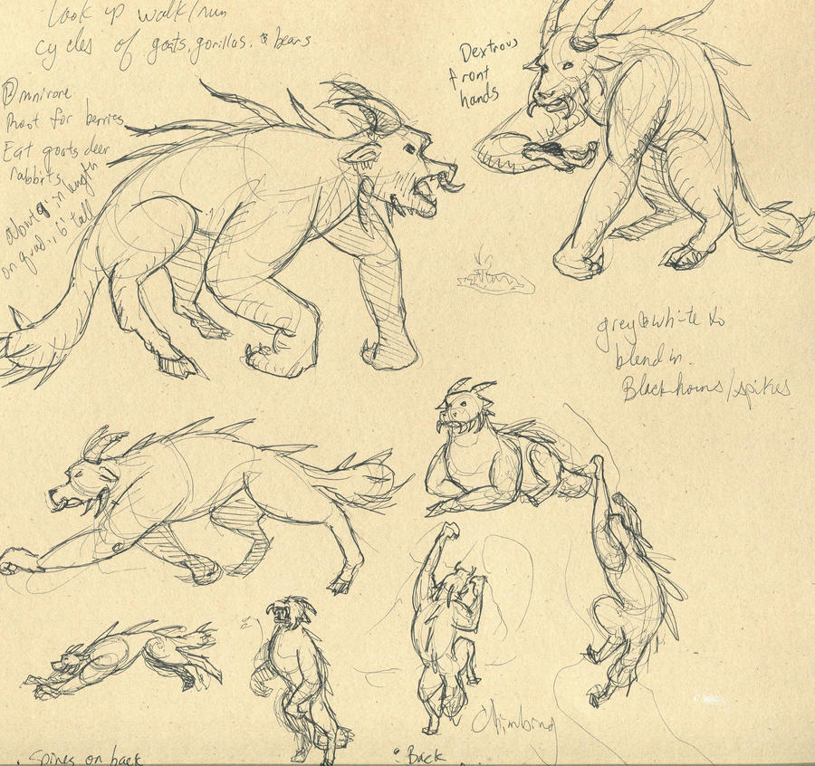 Creature design gestures by Ariel523 on DeviantArt