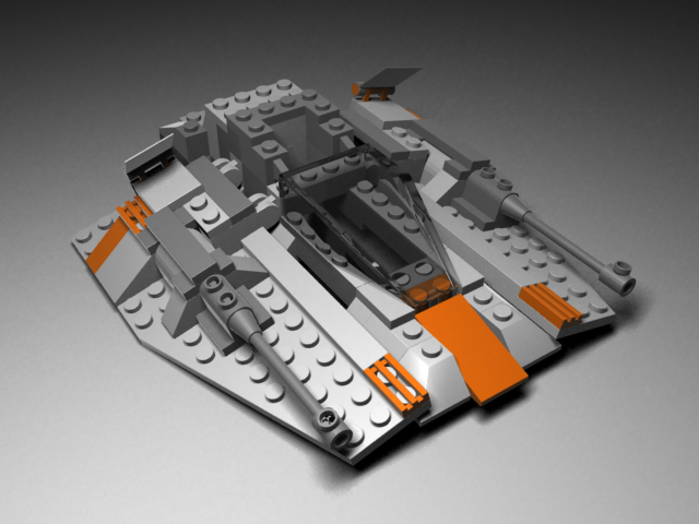 Lego Snowspeeder textured