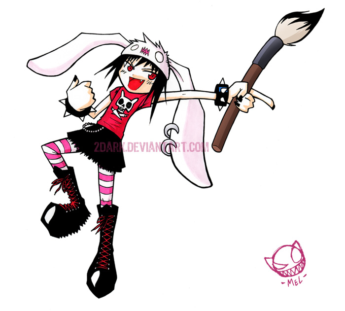 - ROCK zombie BUNNY hat -