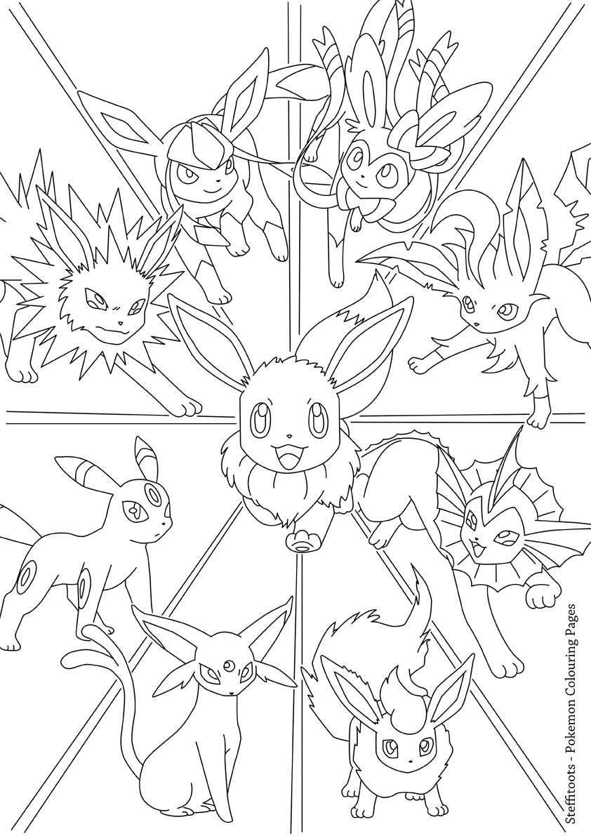 Pokemon coloring pages eeve evolution  Pokemon coloring pages, Pokemon  coloring sheets, Pokemon coloring