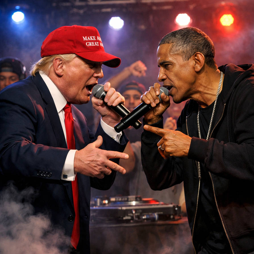 Obama Rapping Em Trump and Obama in a rap battle by LOVERDOVERMOVER on DeviantArt