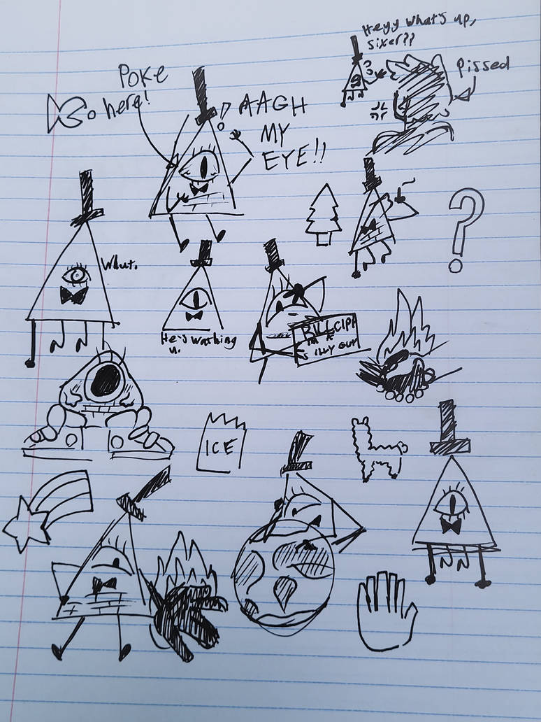 Random Bill Person Random bill cipher doodles by AtlasM0th on DeviantArt