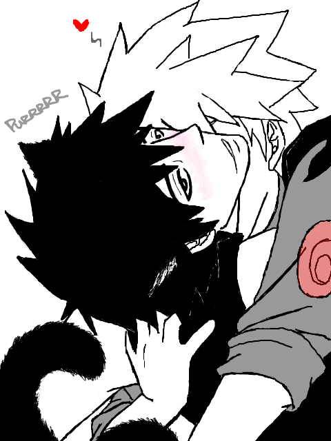 Tegaki - Ten Kitty and Kakashi