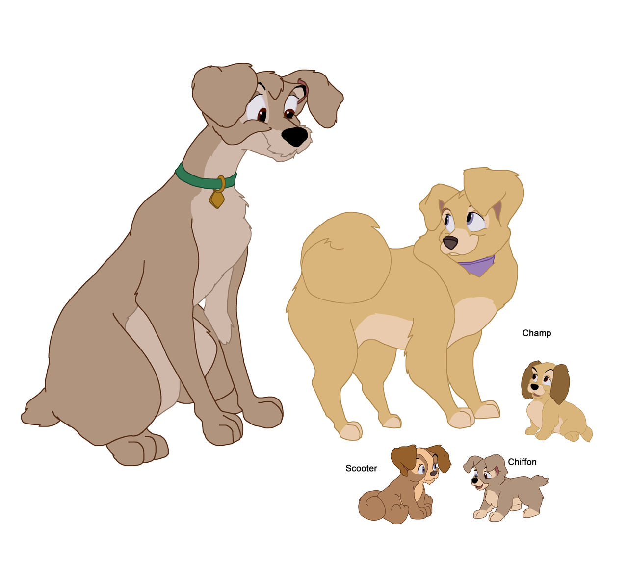 Scamp and Angel's Puppies by Hyzenthlay-Rose on DeviantArt