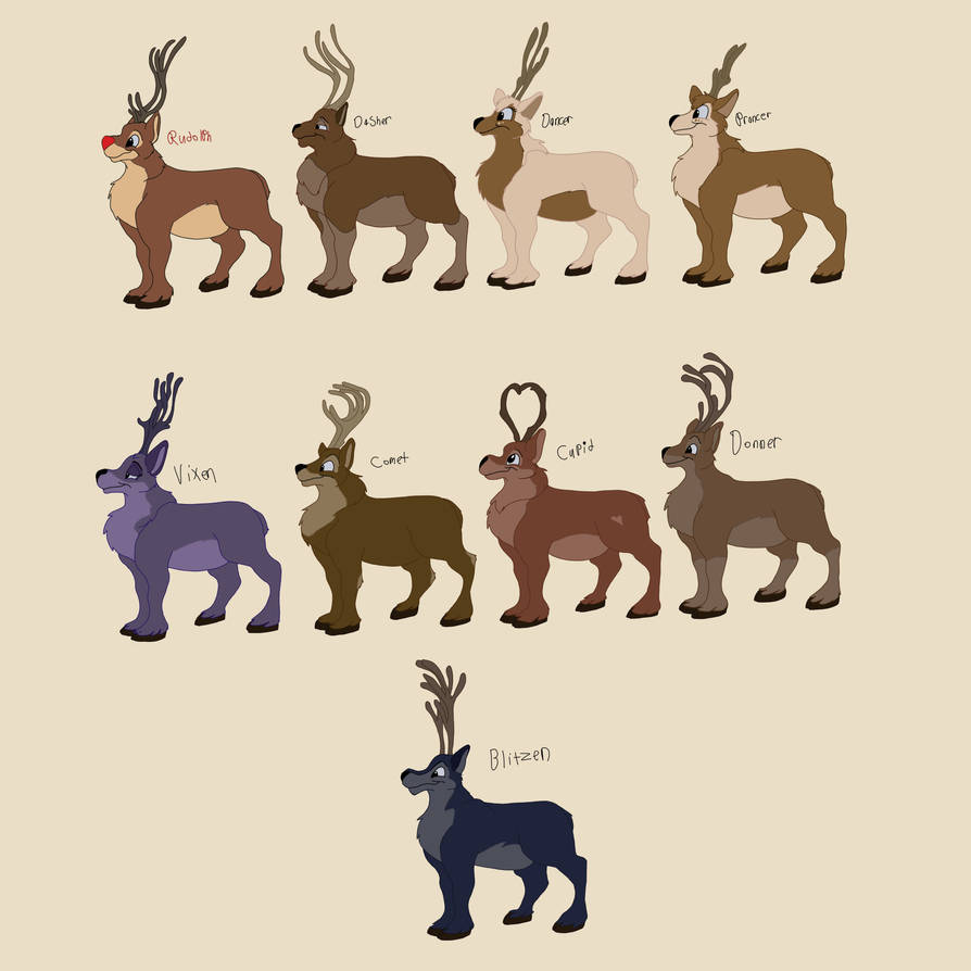 Santa's Reindeer by Hyzenthlay-Rose on DeviantArt