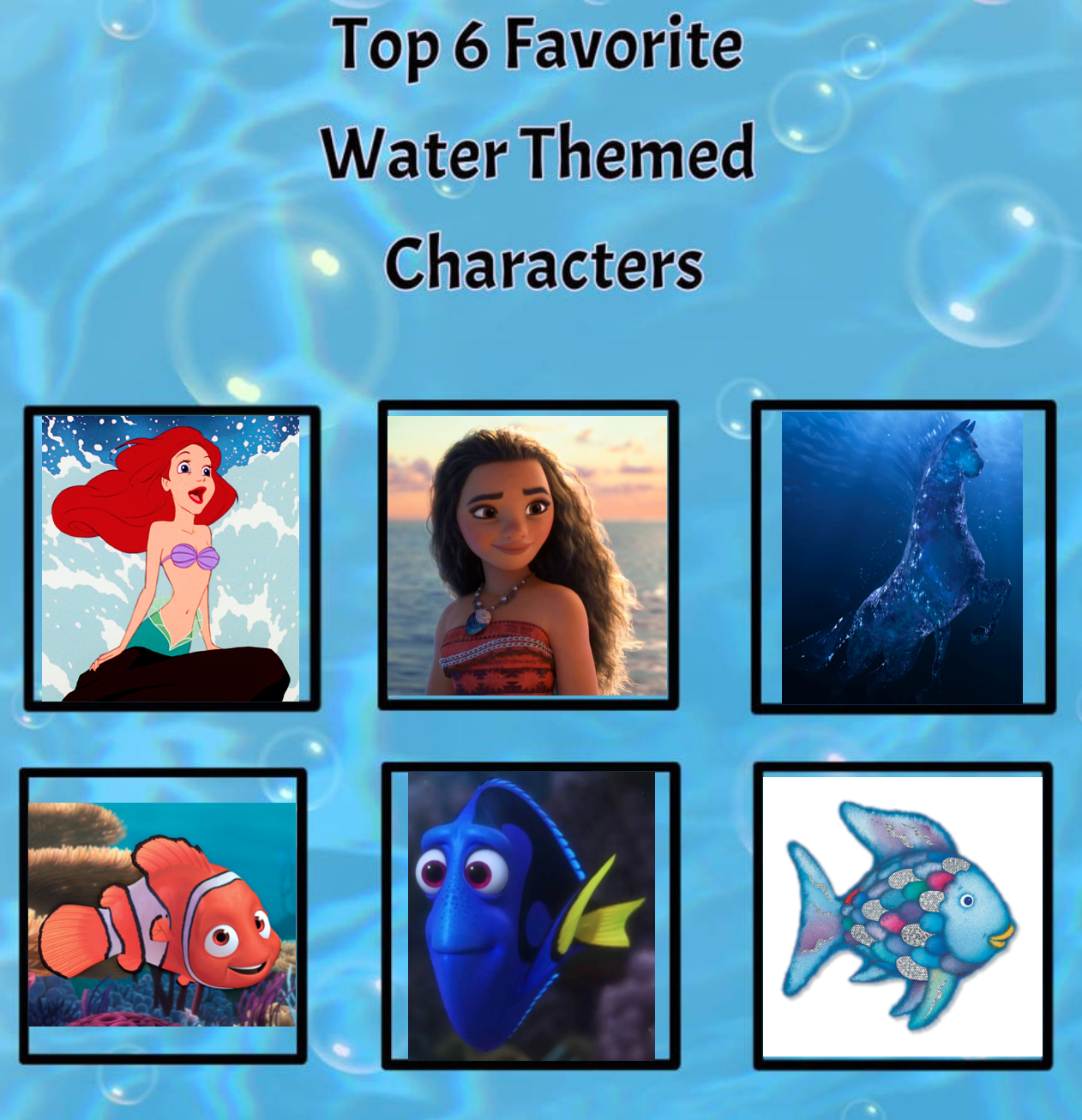My Top 6 Favorite Water Themed Characters by TessCarvelli on DeviantArt My top 6 favorite water themed characters by tesscarvelli on deviantart