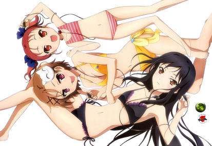 Accel World:Yuniko+KuroiYukihime+Chiyuri Render