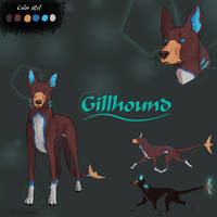 [Original Species] Gillhound Reference sheet