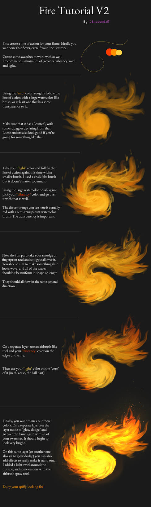 Fire Tutorial 2.0 by Dinocanid on DeviantArt