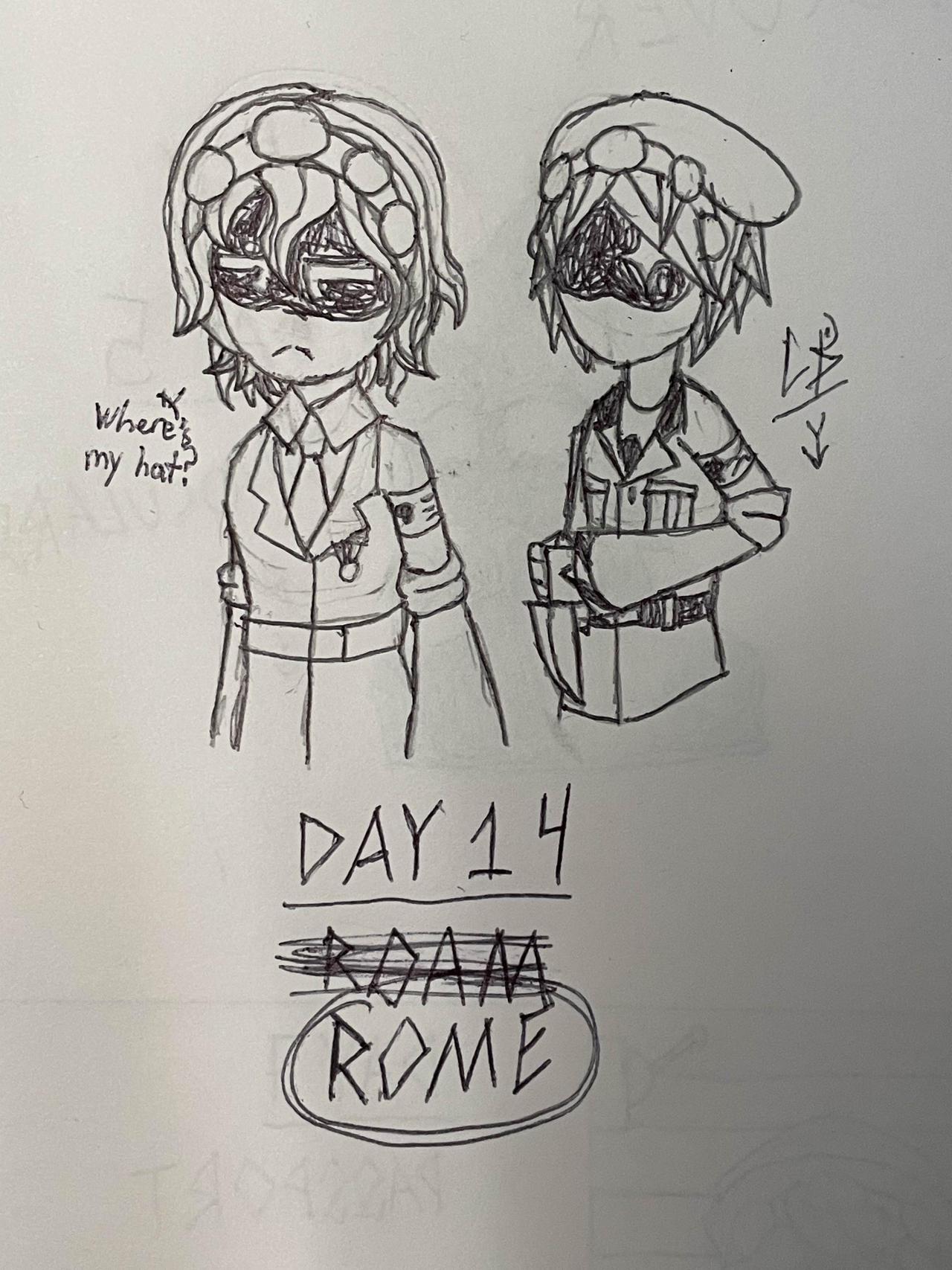 Inktober 2024: Day 14 Roam... Or Rome-