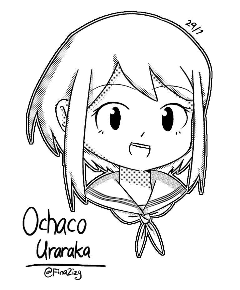 Ochaco Uraraka [b/w]