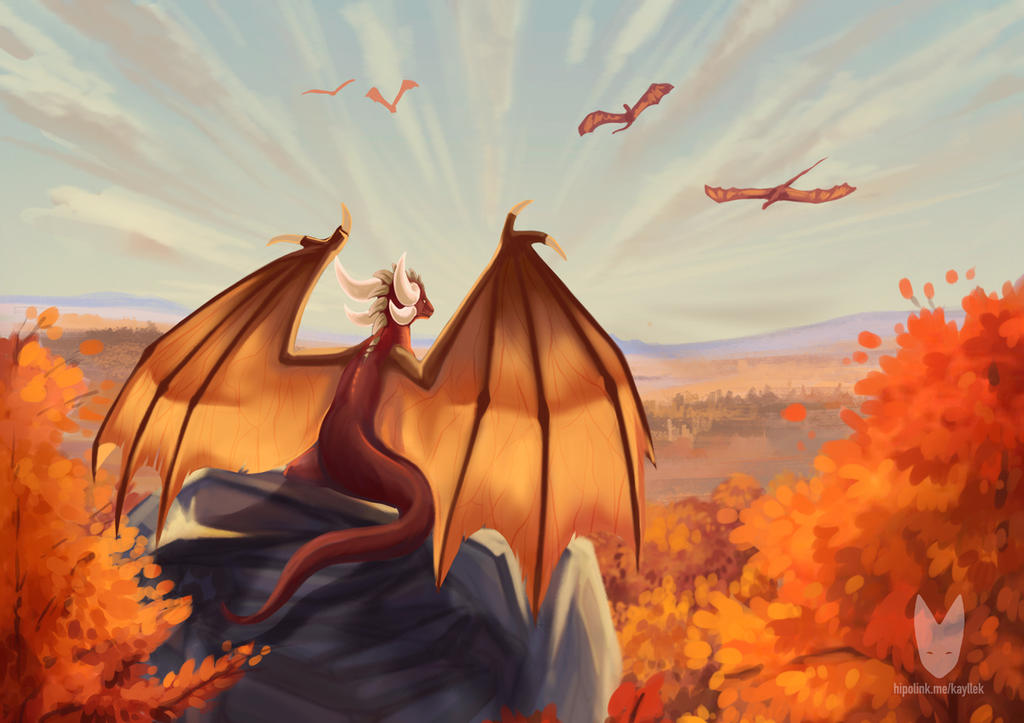 Autumn dragon by Kayllek on DeviantArt