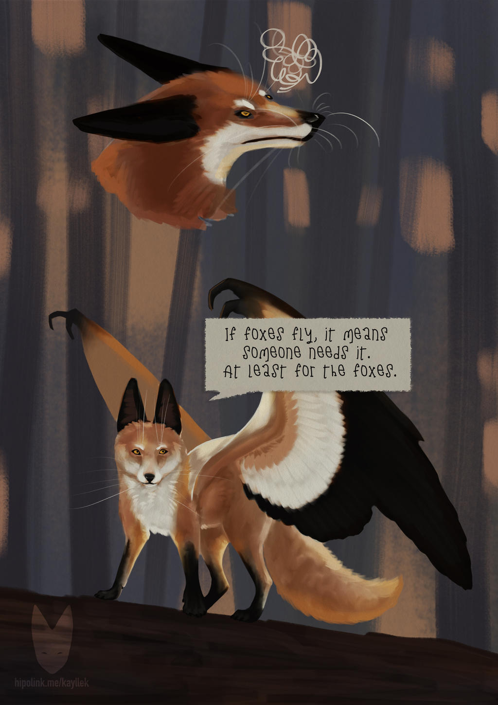 Deviantart Foxes Just a fox with wings by Kayllek on DeviantArt
