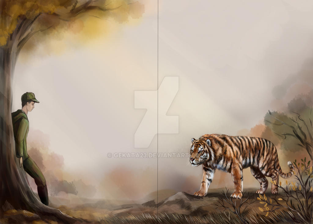 illustration of a tiger by Gekata23