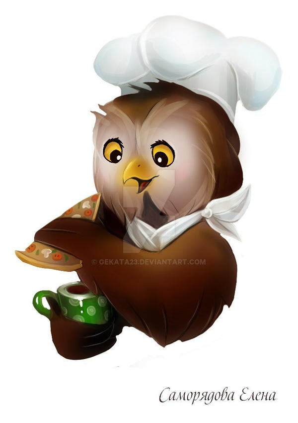 Owl Cook the owl chef by Gekata23 on DeviantArt