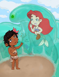 Moana and Ariel