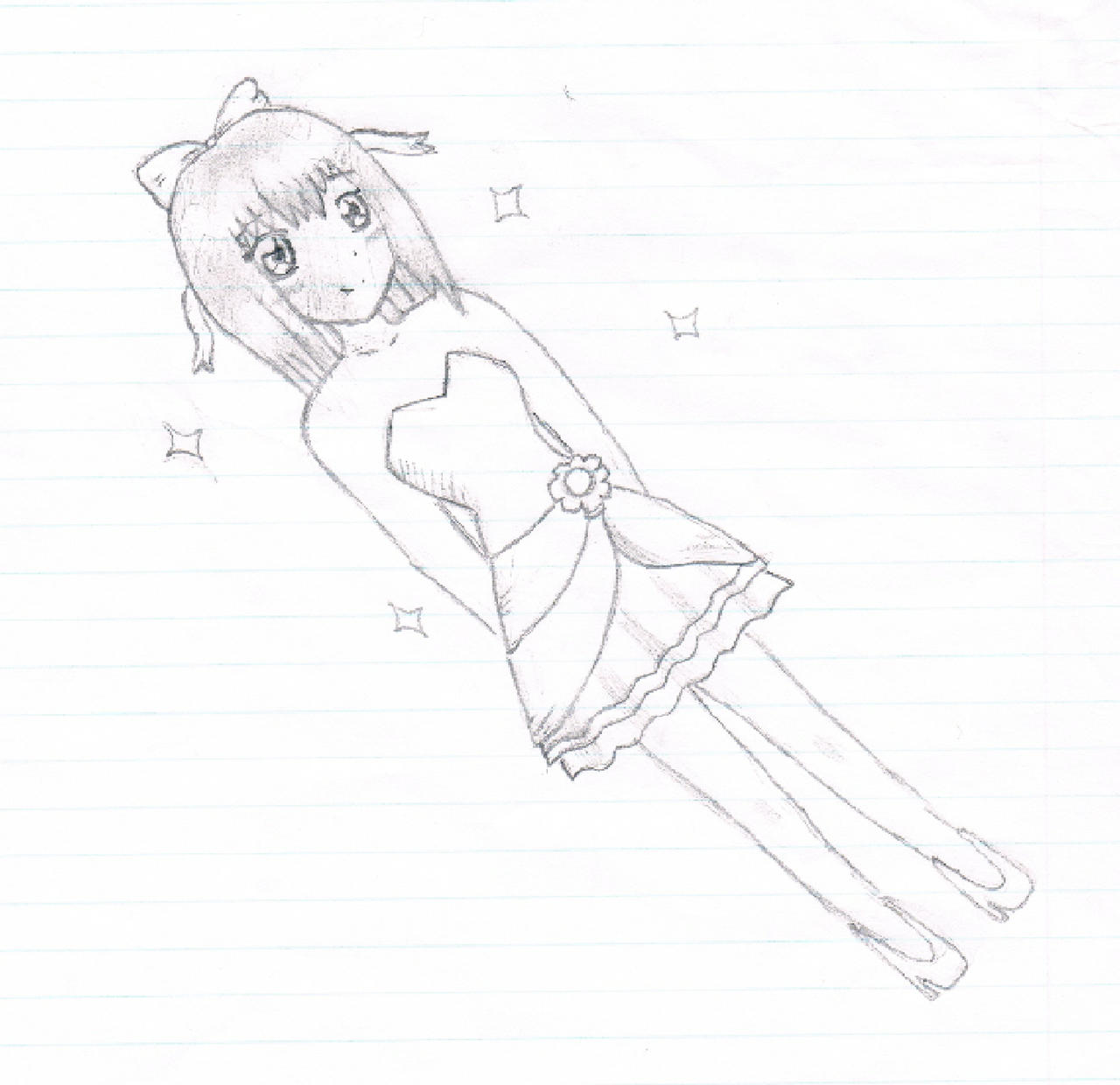Anime Girl Mini Dress Sketch by katerocknroll on DeviantArt