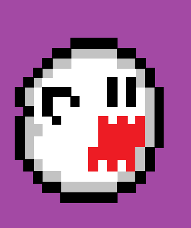 8bit Boo by insane4hatenafrogs on DeviantArt