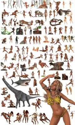 Jungle Girl PNG Jumbo Pack