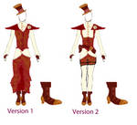 Burgundy Steampunk Costume by SybilThorn