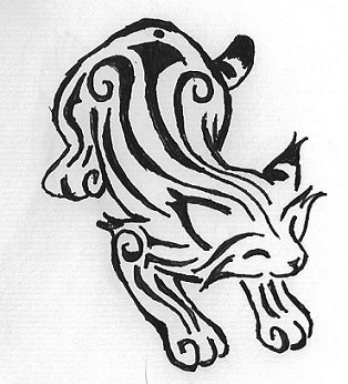 Tattoo design Lynx