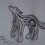 Tattoo design Howling wolf