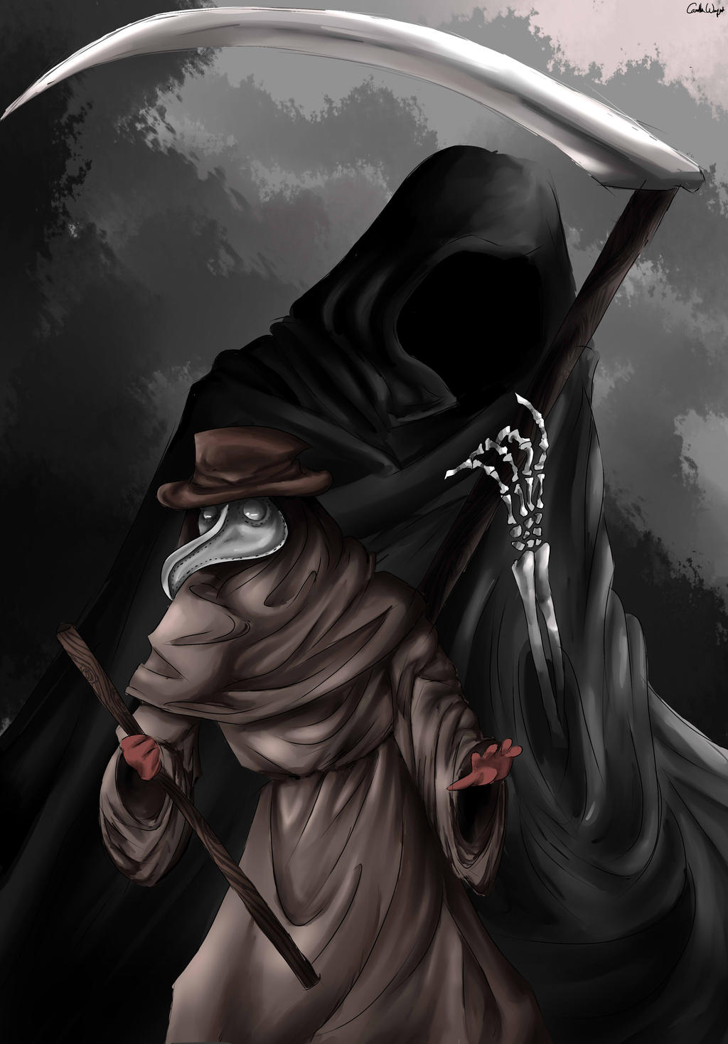 The plague doctor always brings his friend