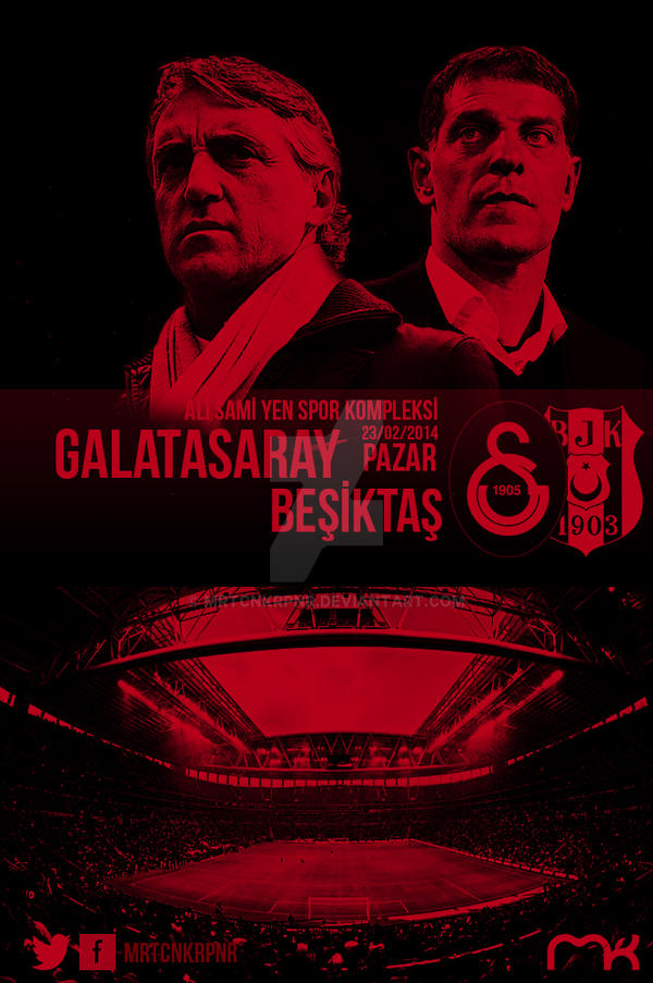 Galatasaray - Besiktas Match Poster by Mrtcnkrpnr on DeviantArt