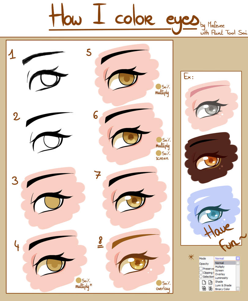 Tutorial - How I color eyes by MinEevee on DeviantArt