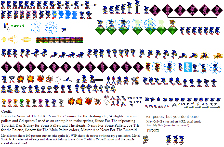 Metal Sonic Sprites (Sonic Advance Style) by NeoNyezu on DeviantArt