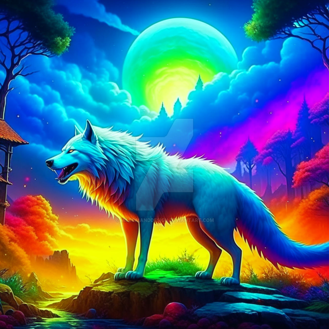 Wolf By MilesAIandDesign On DeviantArt