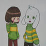 Chara and Asriel!