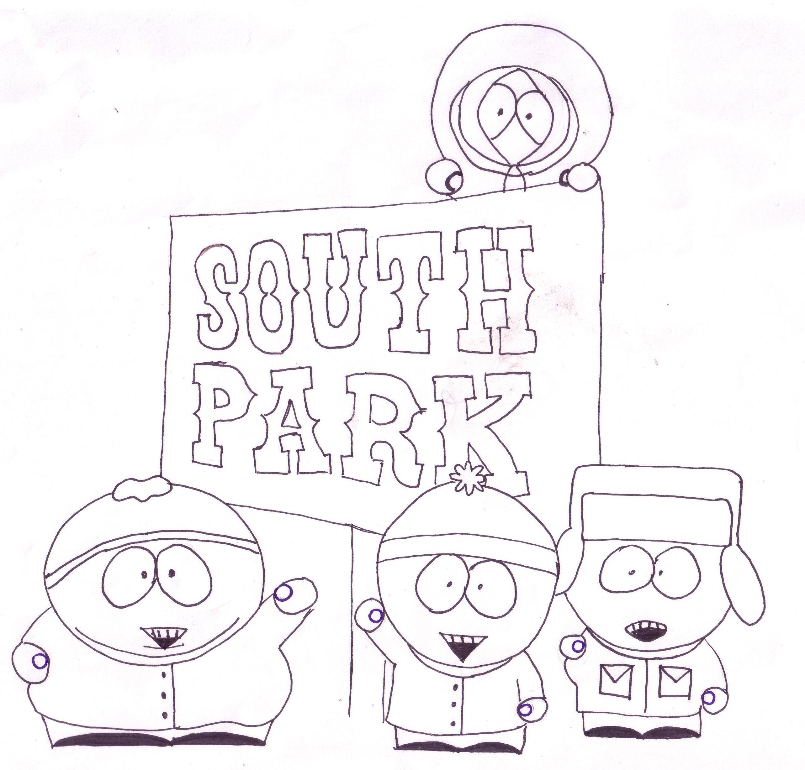 South Park B and W by danielle15 on DeviantArt