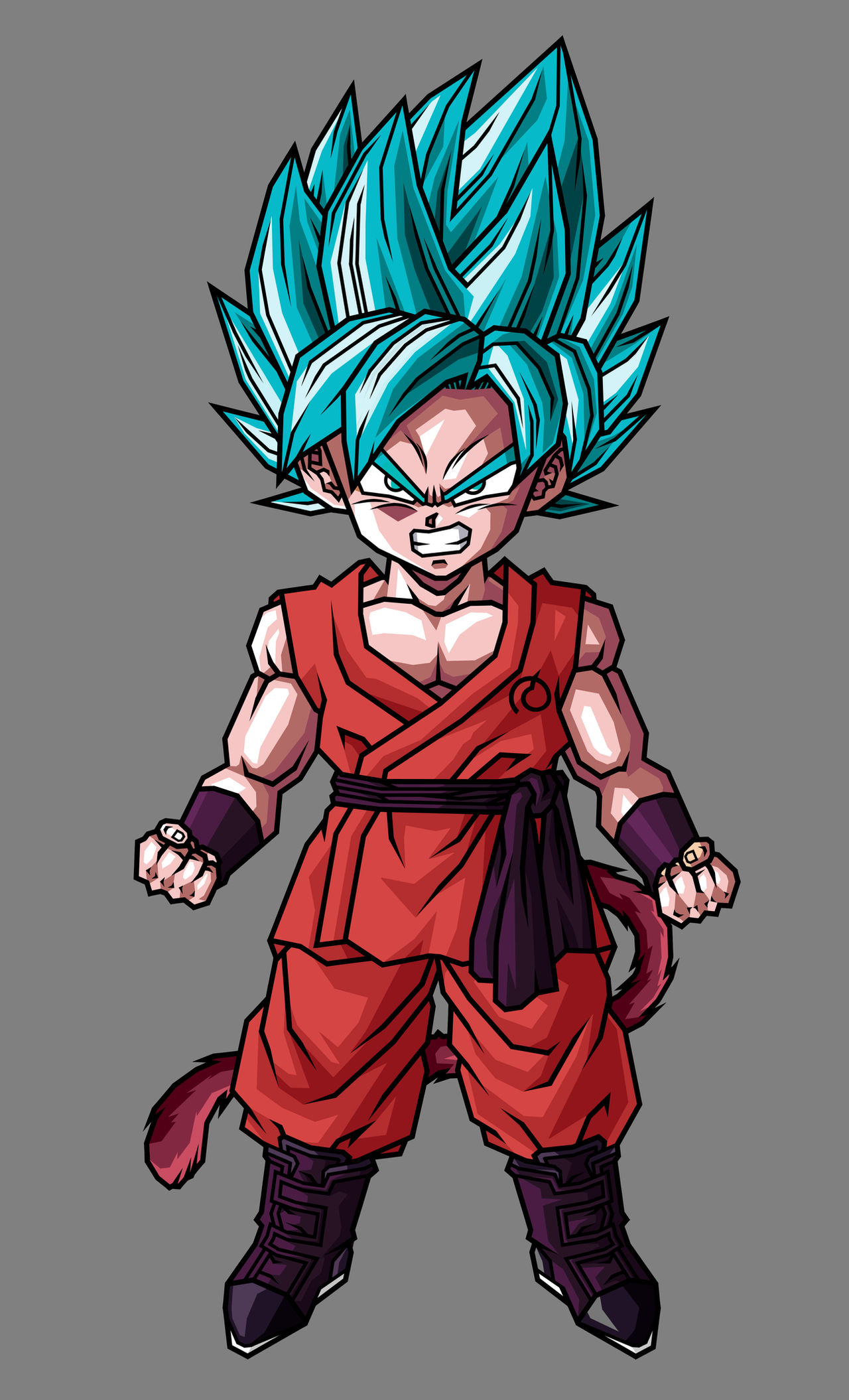 Kid Goku SSJ Blue Kaioken by hsvhrt on DeviantArt