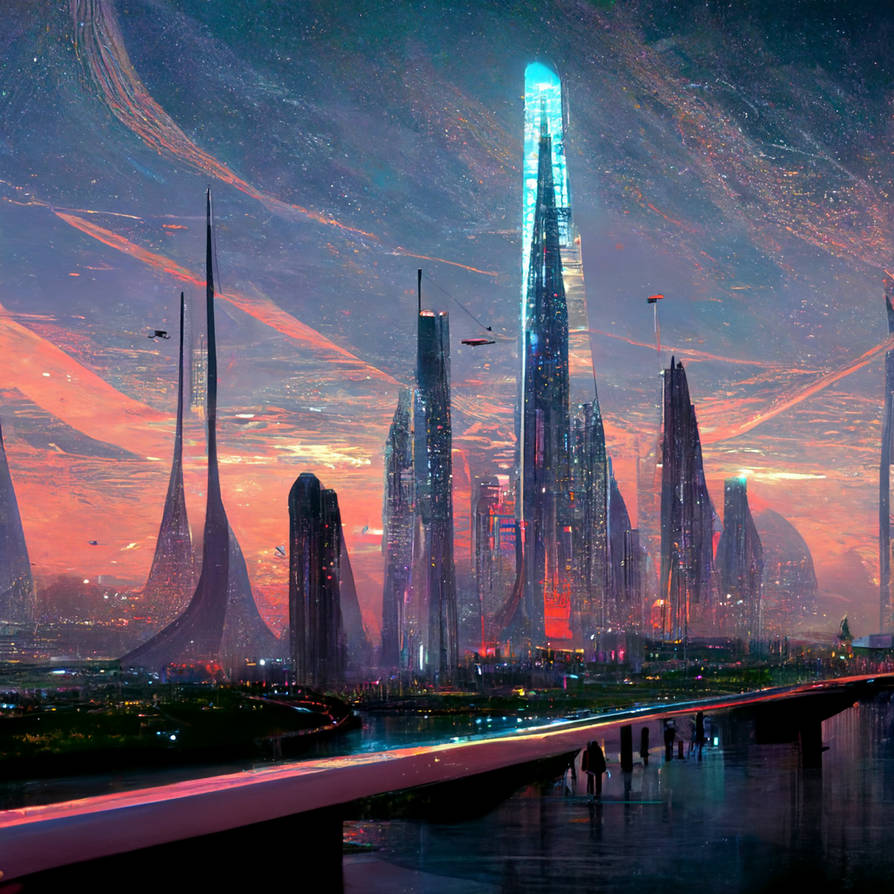 Futuristic city by Dank97 on DeviantArt