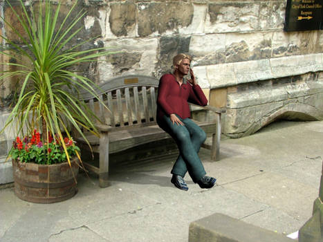 Man on bench