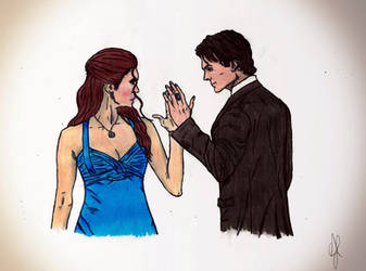 Damon and Elena