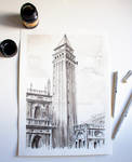 Assassins Creed Fan Art Inktober Day 2 - Tower by Shaya-Fury