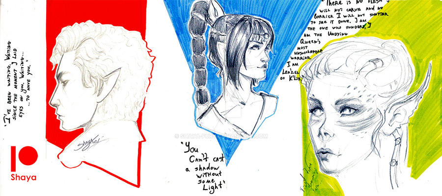 Baldur's Gate 3 fanart sketches by Shaya-Fury on DeviantArt