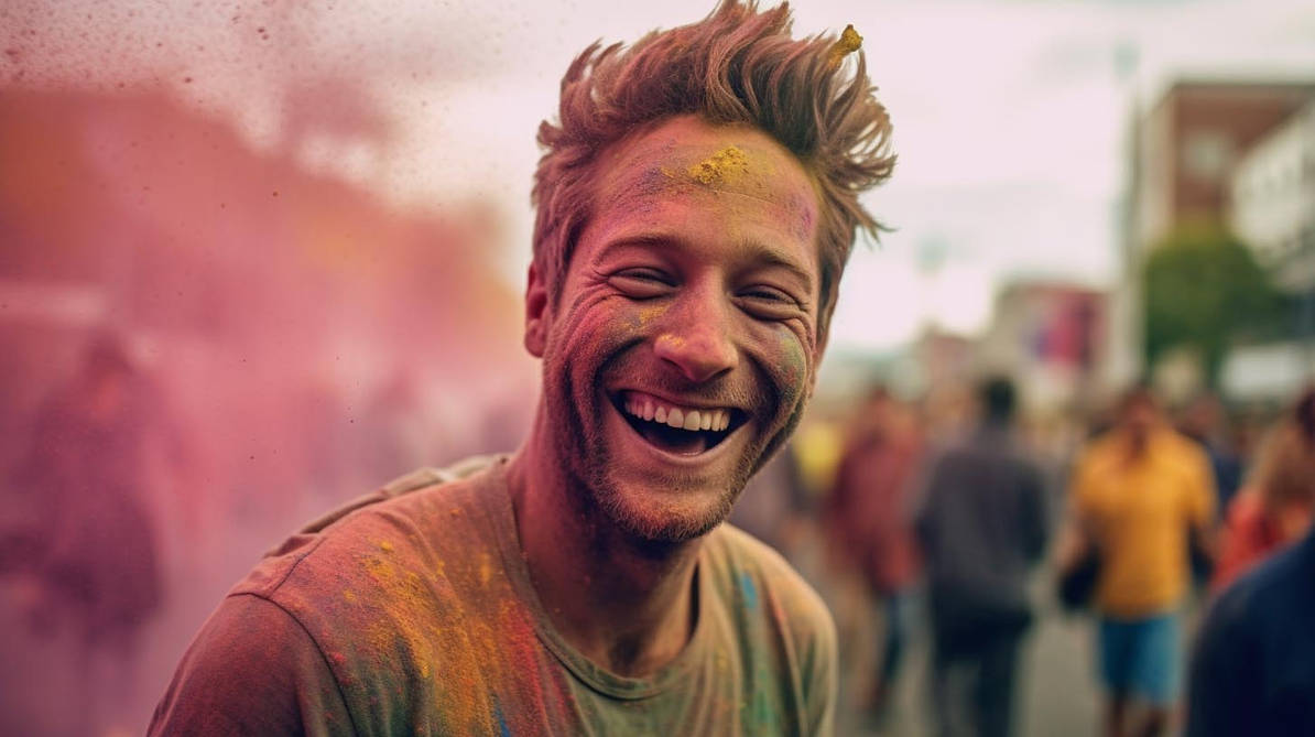 Coloured powder portrait: Man From France 2 by Mace166 on DeviantArt