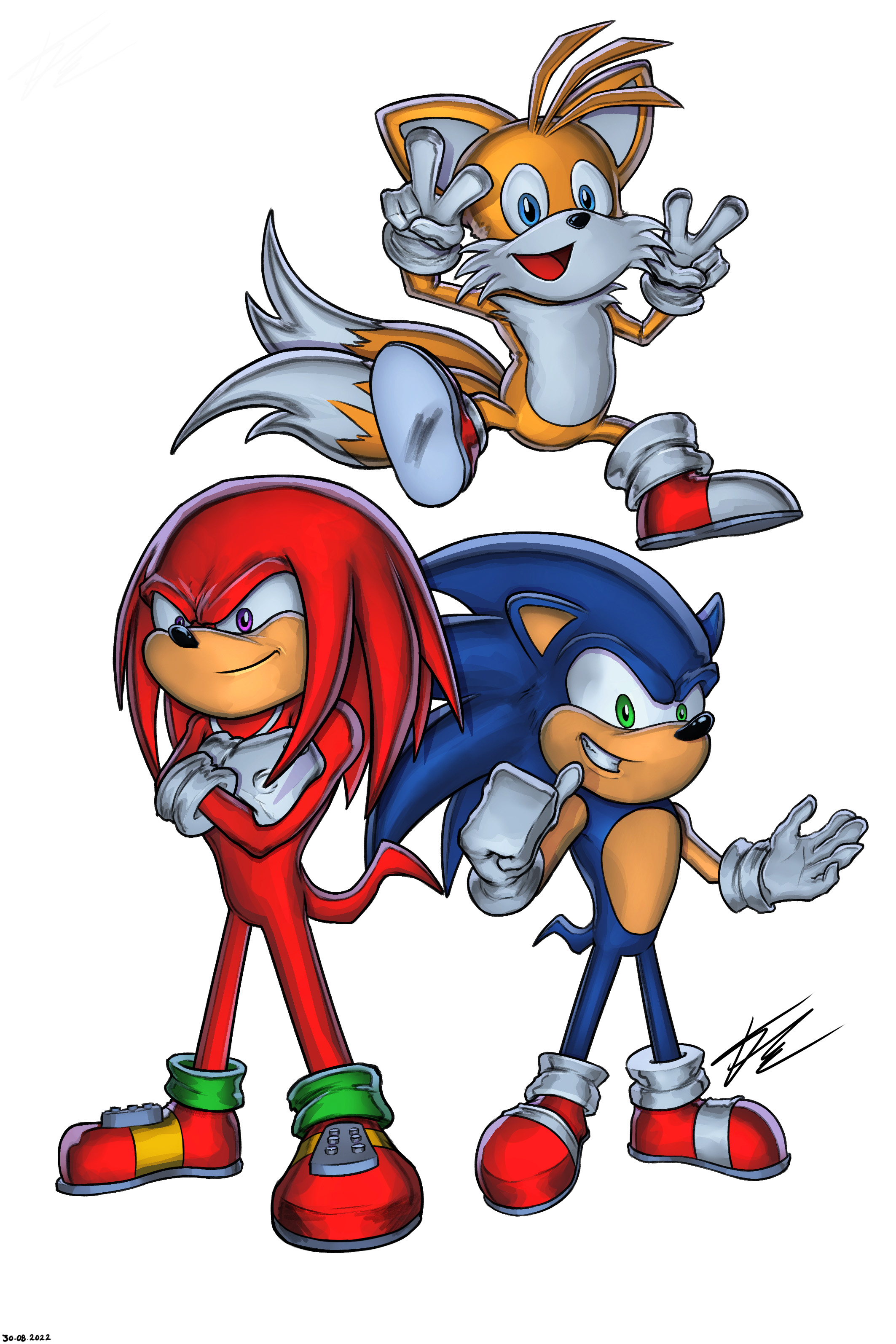 Sonic, Tails and Knuckles by FrankSunset on DeviantArt