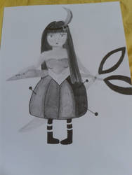 Girl with scissors