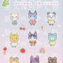 Animal Crossing Sticker Sheet Sample