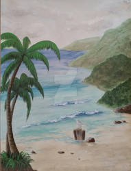 Canvas mural from a faux painting class in 2002