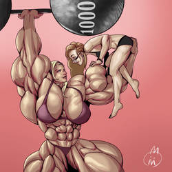 1000 Watchers: request a female muscle story!