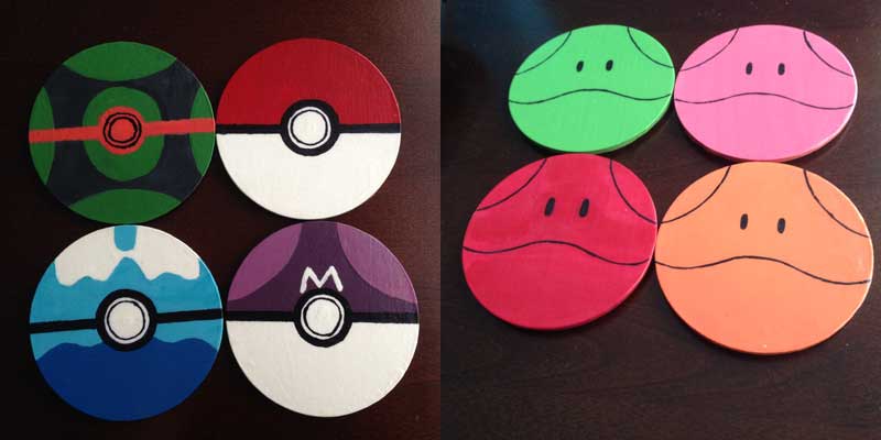 Pokeball and Haro Coasters