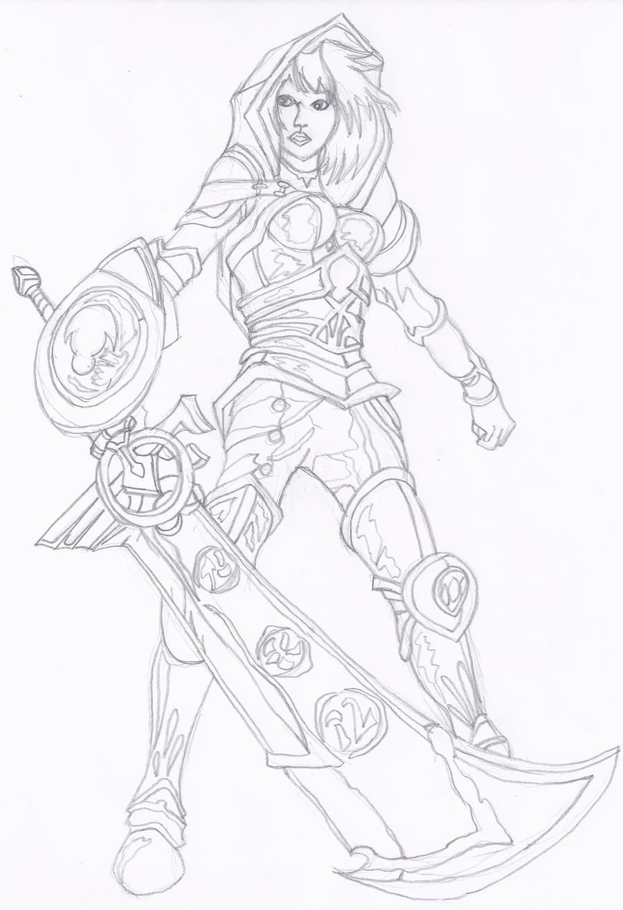 Draw Riven From D2 Riven sketch for my Scherenschnitt by ThisIsIsi on DeviantArt