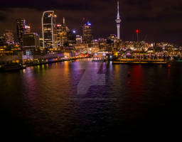Auckland / New Zealand city view at Night